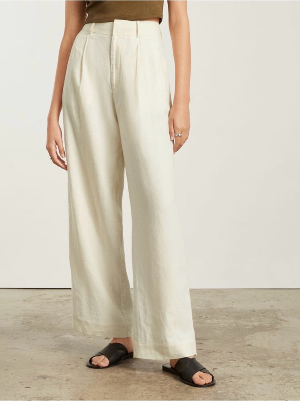 Everlane Cream Linen Trousers